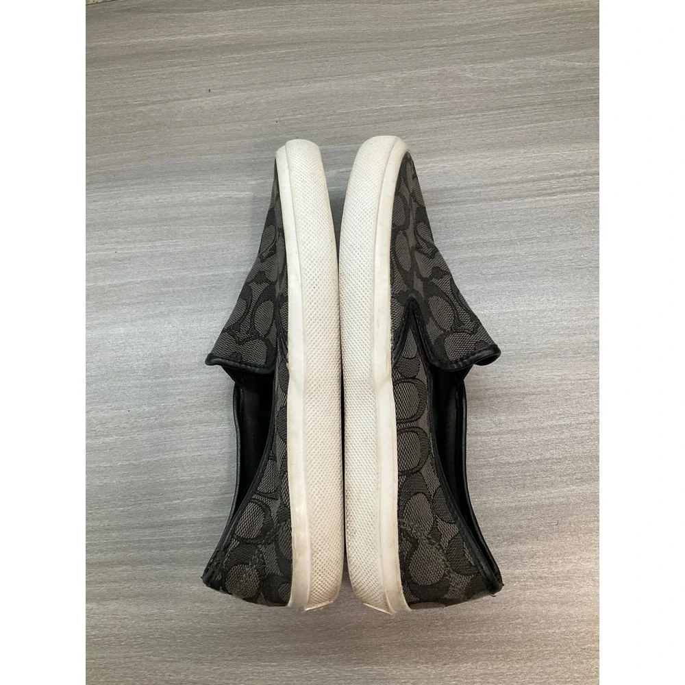 COACH CHRISSY C JACQUARD CANVAS SLIP ON SHOES
